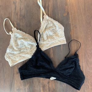 Aerie set of 2 lace bralettes